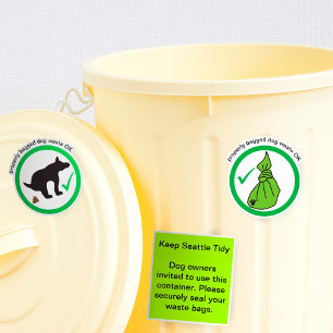 Adesivo Poop de Cachorro OK Lixo Vestido