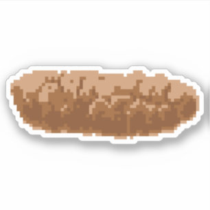 Adesivo Poop de pixel de 8 bits
