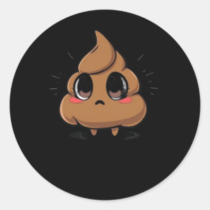 Adesivo Poop Emoji Chibi Sticker
