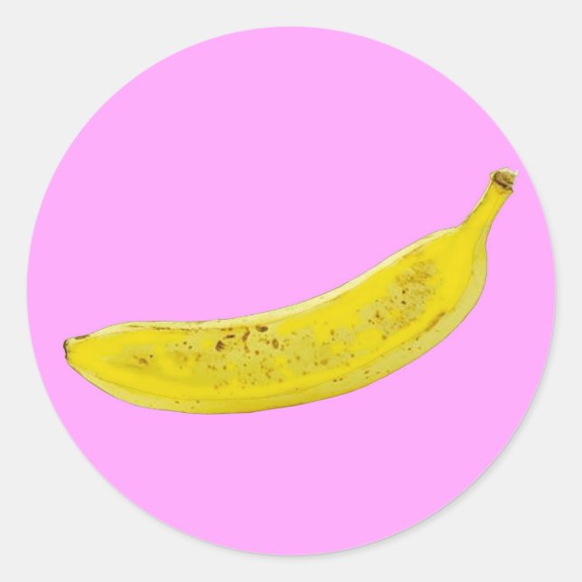 Adesivo Pop Art Banana em amarelo (Frente)