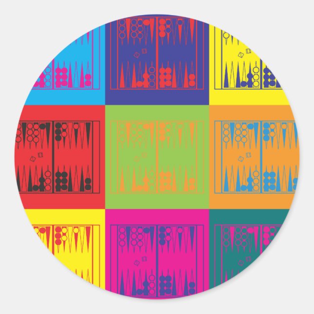 Adesivo Pop art da gamão (Frente)