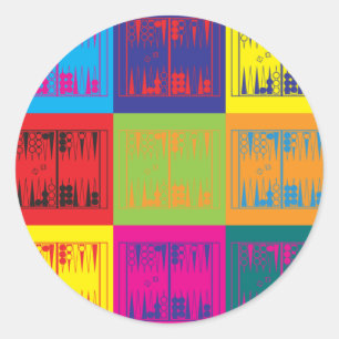 Adesivo Pop art da gamão