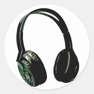 Adesivo Pop art dos fones de ouvido