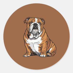 Adesivo Pop Art English Bulldog Halftone Cômico