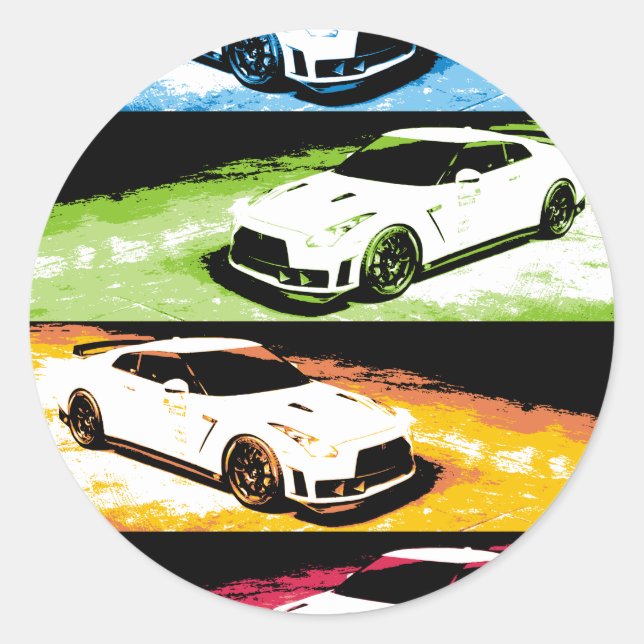 Adesivo Pop art GTR de Nissan (Frente)