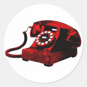 Adesivo Pop Art Old Desk Telephone Box