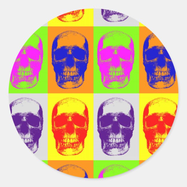 Adesivo Pop Art Skull (Frente)