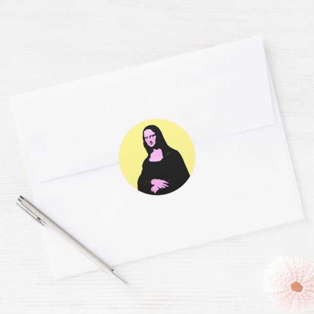 Adesivo Pop Art Style Mona Lisa (Envelope)