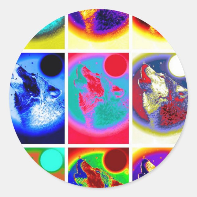 Adesivo Pop Art Wolf (Frente)