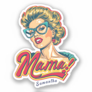 Adesivo Pop da Mãe Personalizada Art 2