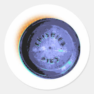 Adesivo Pop de Arte Original Frisbee Pie Tin