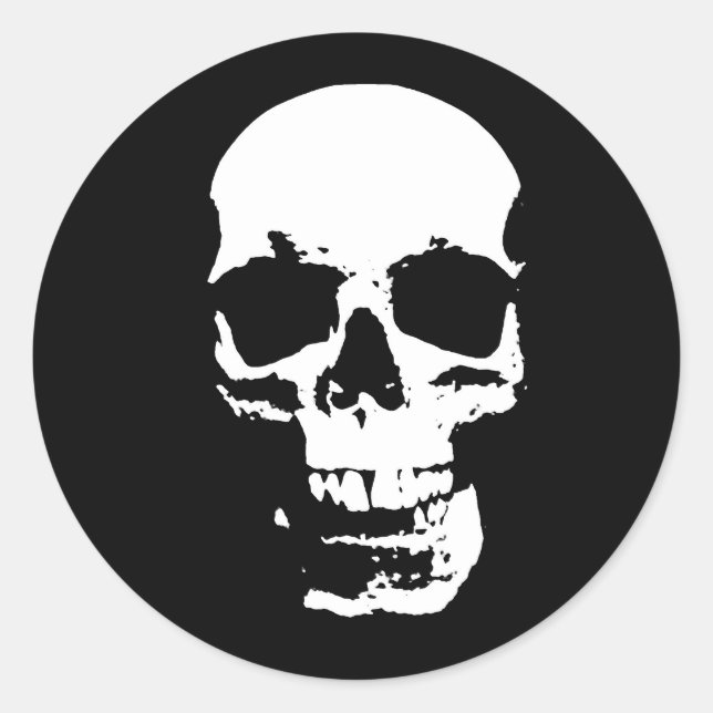 Adesivo Pop de Arte Preta e Branca (Frente)