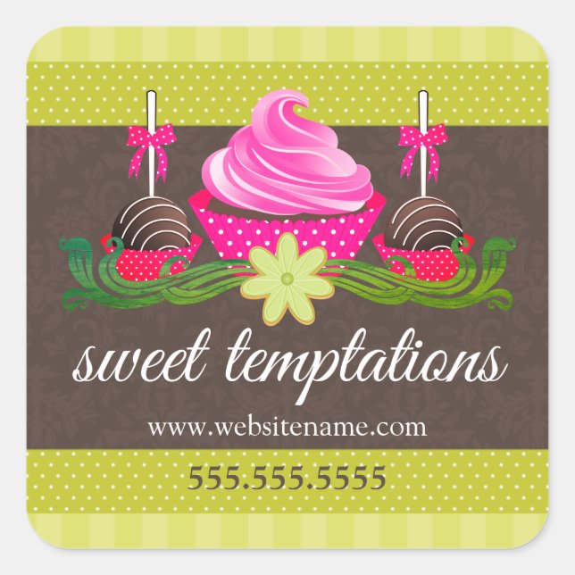 Adesivo Pop de bolachas e Cupcakes (Frente)