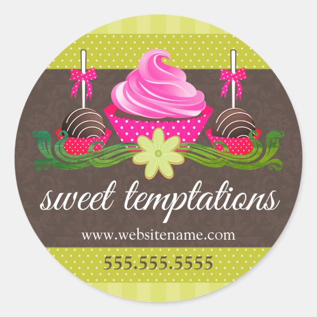 Adesivo Pop de bolachas e Cupcakes (Frente)