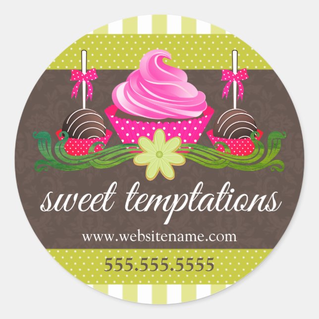 Adesivo Pop de bolachas e Cupcakes (Frente)