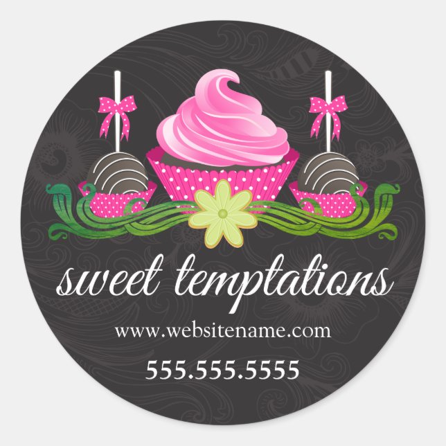 Adesivo Pop de bolachas e Cupcakes (Frente)