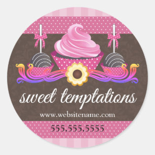 Adesivo Pop de bolachas e Cupcakes