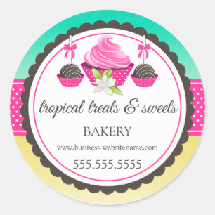 Adesivo Pop De Bolo De Cupcake Caixas De Panificação Tro