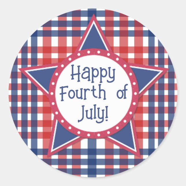 Adesivo Pop de Bolo Vermelho, Branco e Azul (Frente)