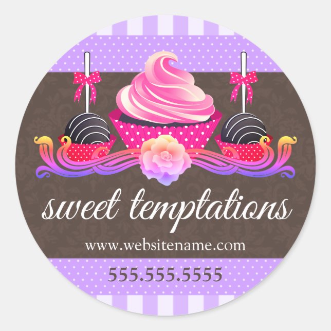 Adesivo Pop de bolos e Cupcakes (Frente)