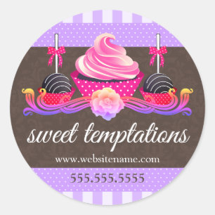 Adesivo Pop de bolos e Cupcakes