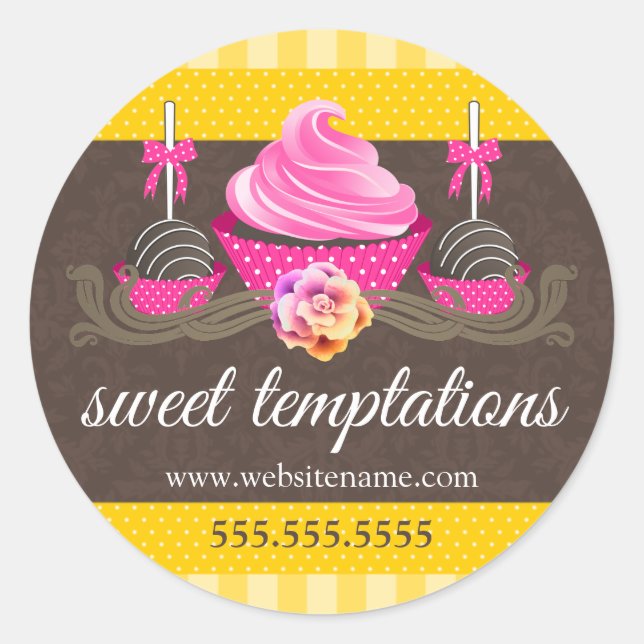 Adesivo Pop de bolos e Cupcakes (Frente)