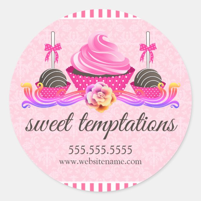 Adesivo Pop de bolos e Cupcakes (Frente)