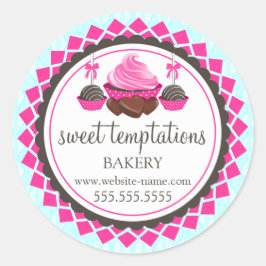 Adesivo Pop de bolos Elegantes de Cupcake