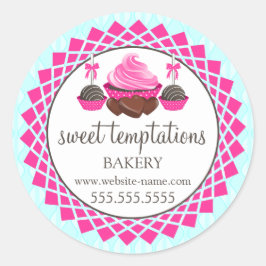Adesivo Pop de bolos Elegantes de Cupcake