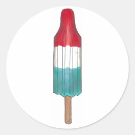 Adesivo Pop de Foguete Azul Branco Vermelho Picolé Patriót