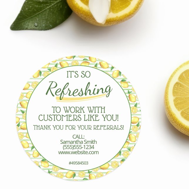 Adesivo Pop De Limonada De Verão (Personalized lemon themed real estate pop by sticker)