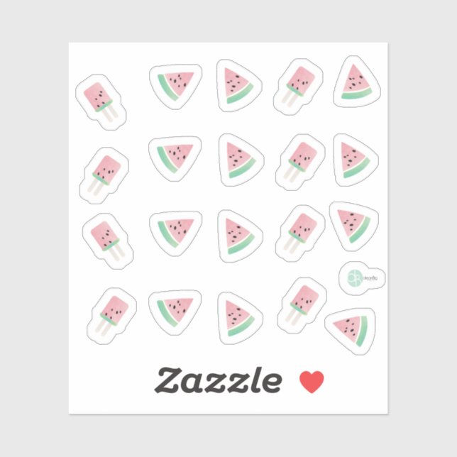 Adesivo Pop de Melancia de Verão (Folha)