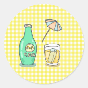 Adesivo Pop de Verão Soda Vibes - Boca de Cartoon Bonita
