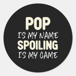 Adesivo Pop é meu nome mimado é meu jogo engraçado