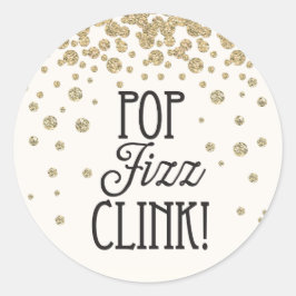 Adesivo Pop Fizz Clink Sticker - Partido da Véspera de Ano
