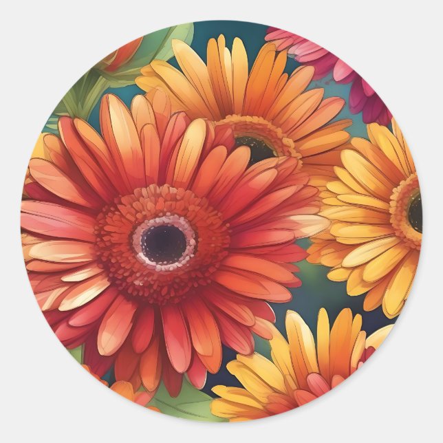 Adesivo Pop Gerbera Daisy Pattern (Frente)