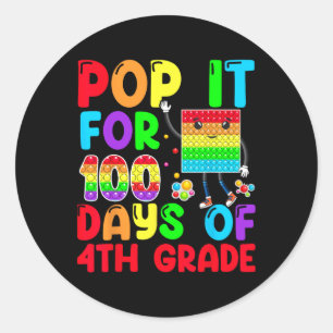 Adesivo Pop Para 100 Dias De Escola 4º Grau 100º Dia