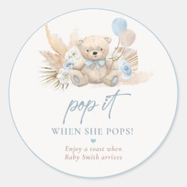 Adesivo Pop Quando Ela Pop Boho Teddy Bear Blue Favor