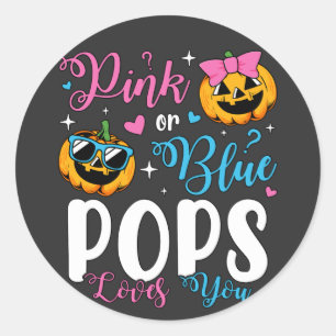 Adesivo Pop Rosa Ou Azul Te Ama Bebê Abóbora