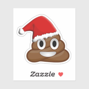 Adesivo Popa de Natal emoji Cute Engraçado