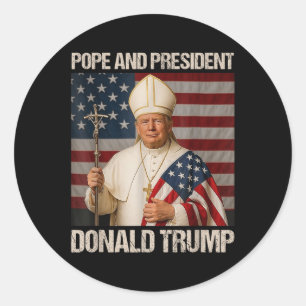 Adesivo Pope E Presidente Donald Trump