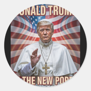 Adesivo Pope Engraçado E Presidente Donald Trump