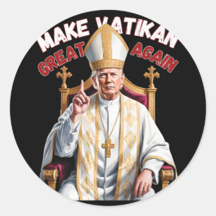 Adesivo Pope Trump Engraçado Presidente Trump