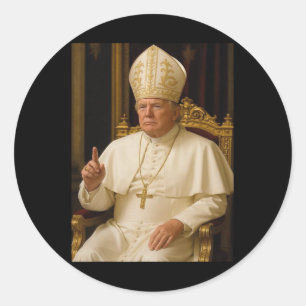 Adesivo Pope Trump Engraçado Vaticano Christian Retr
