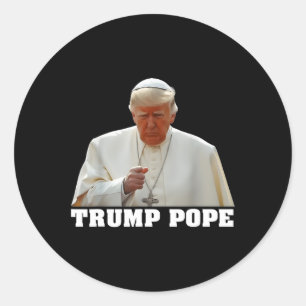 Adesivo Pope Trump Funny Trump Vaticano Christian Retro Ch