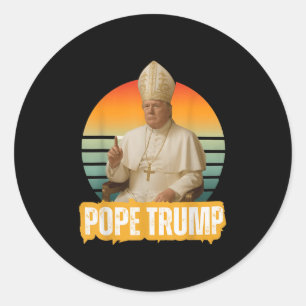 Adesivo Pope Trump Funny Trump Vaticano Christian Retro Ch