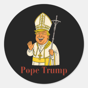 Adesivo Pope Trump Funny Trump Vaticano Christian Retro Ch