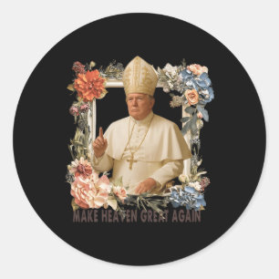 Adesivo Pope Trump Funny Trump Vaticano Christian Retro Ch