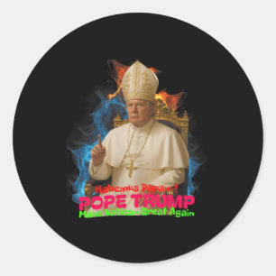 Adesivo Pope Trump Funny Trump Vaticano Christian Retro Ch