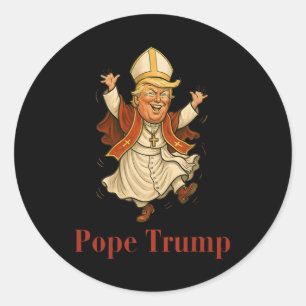 Adesivo Pope Trump Funny Trump Vaticano Christian Retro Ch